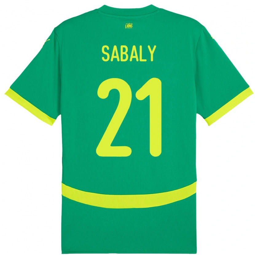 Danxen Barn Senegal Cheikh Sabaly #21 Grønn Bortetrøye Drakt Trøye 24-26 Skjorter T-Skjorte