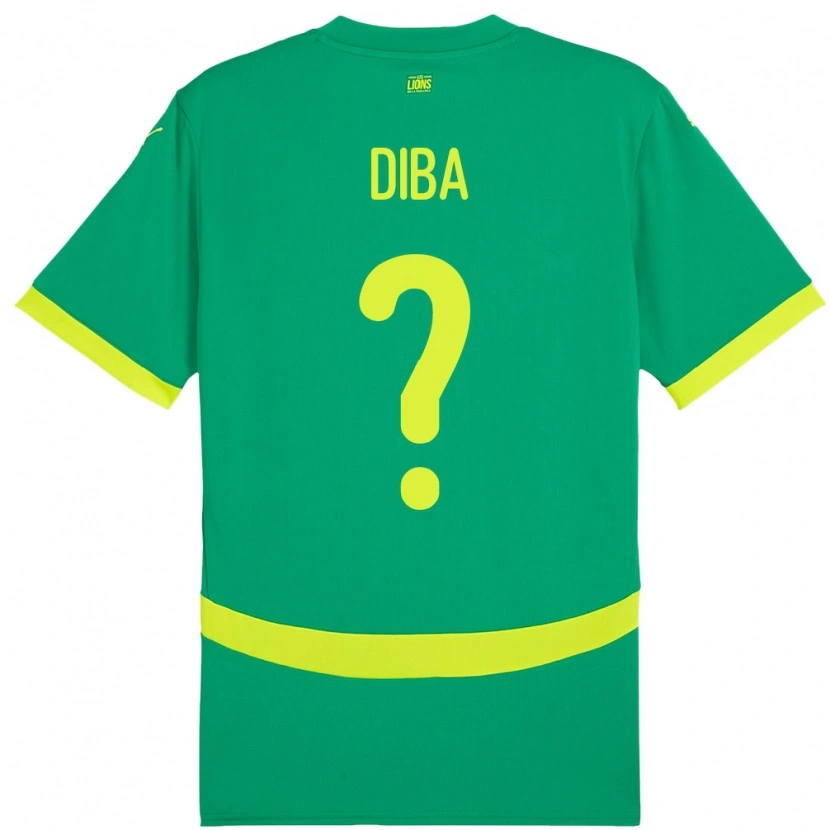 Danxen Barn Senegal Samba Diba #0 Grønn Bortetrøye Drakt Trøye 24-26 Skjorter T-Skjorte
