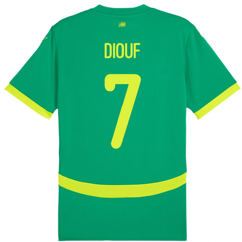 Danxen Barn Senegal Oumar Diouf #7 Grønn Bortetrøye Drakt Trøye 24-26 Skjorter T-Skjorte
