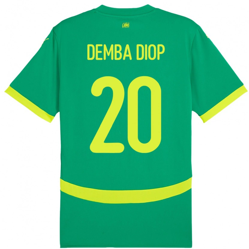 Danxen Barn Senegal Pape Demba Diop #20 Grønn Bortetrøye Drakt Trøye 24-26 Skjorter T-Skjorte