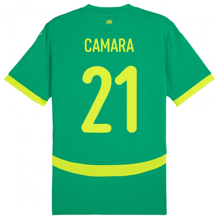 Danxen Barn Senegal Mamadou Camara #21 Grønn Bortetrøye Drakt Trøye 24-26 Skjorter T-Skjorte