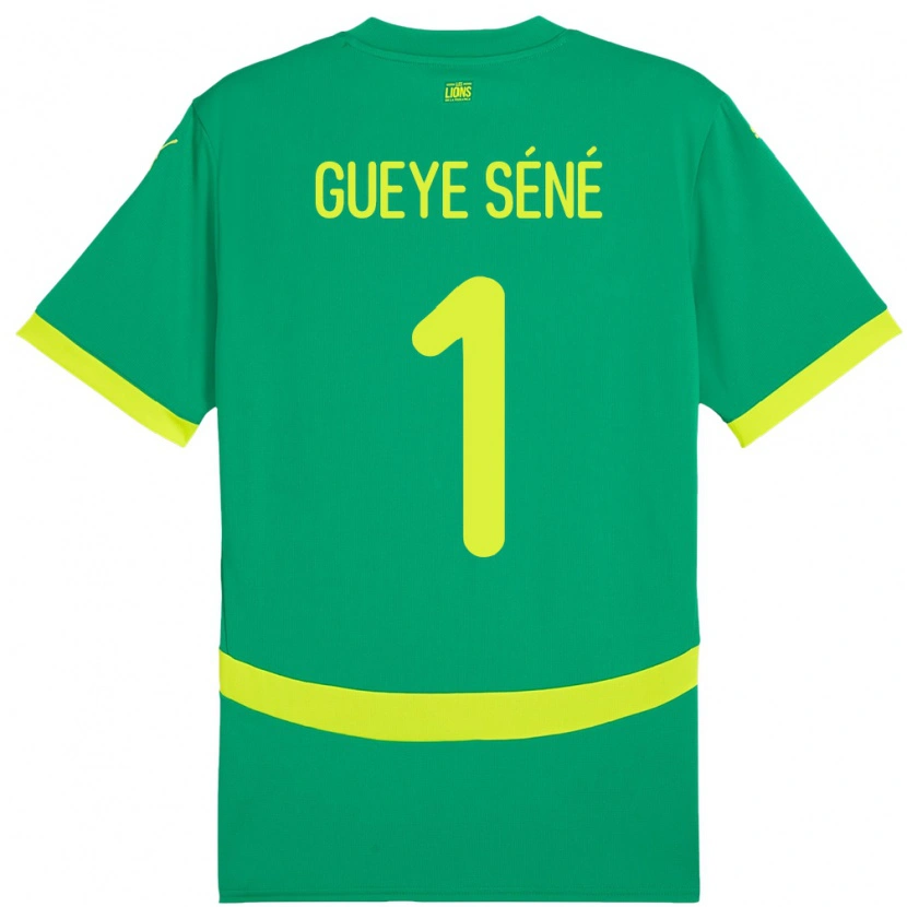 Danxen Barn Senegal Thiaba Gueye Sene #1 Grønn Bortetrøye Drakt Trøye 24-26 Skjorter T-Skjorte