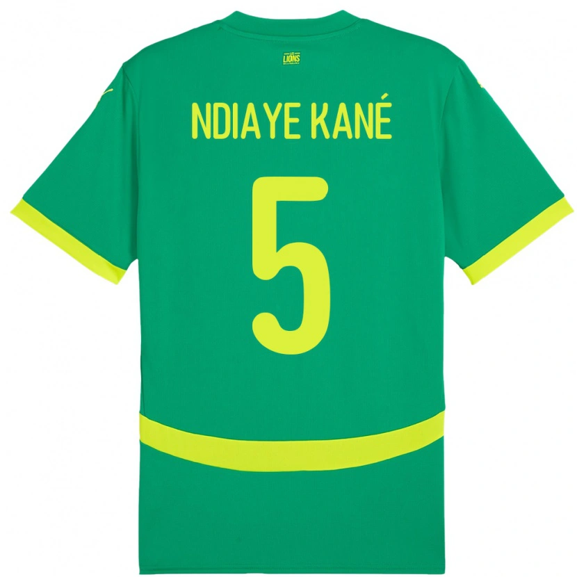 Danxen Barn Senegal Ndeye Ndiaye Kane #5 Grønn Bortetrøye Drakt Trøye 24-26 Skjorter T-Skjorte