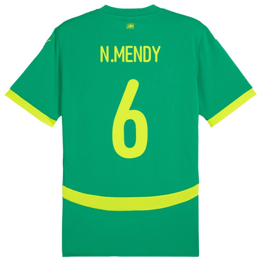 Danxen Barn Senegal Nampalys Mendy #6 Grønn Bortetrøye Drakt Trøye 24-26 Skjorter T-Skjorte