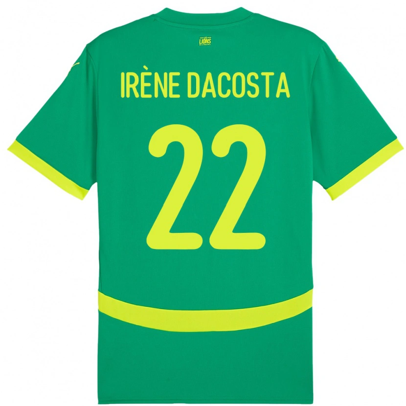 Danxen Barn Senegal Gladys Irene Dacosta #22 Grønn Bortetrøye Drakt Trøye 24-26 Skjorter T-Skjorte