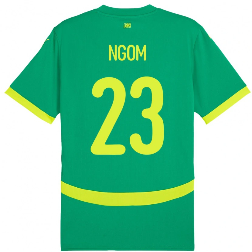 Danxen Barn Senegal Astou Ngom #23 Grønn Bortetrøye Drakt Trøye 24-26 Skjorter T-Skjorte
