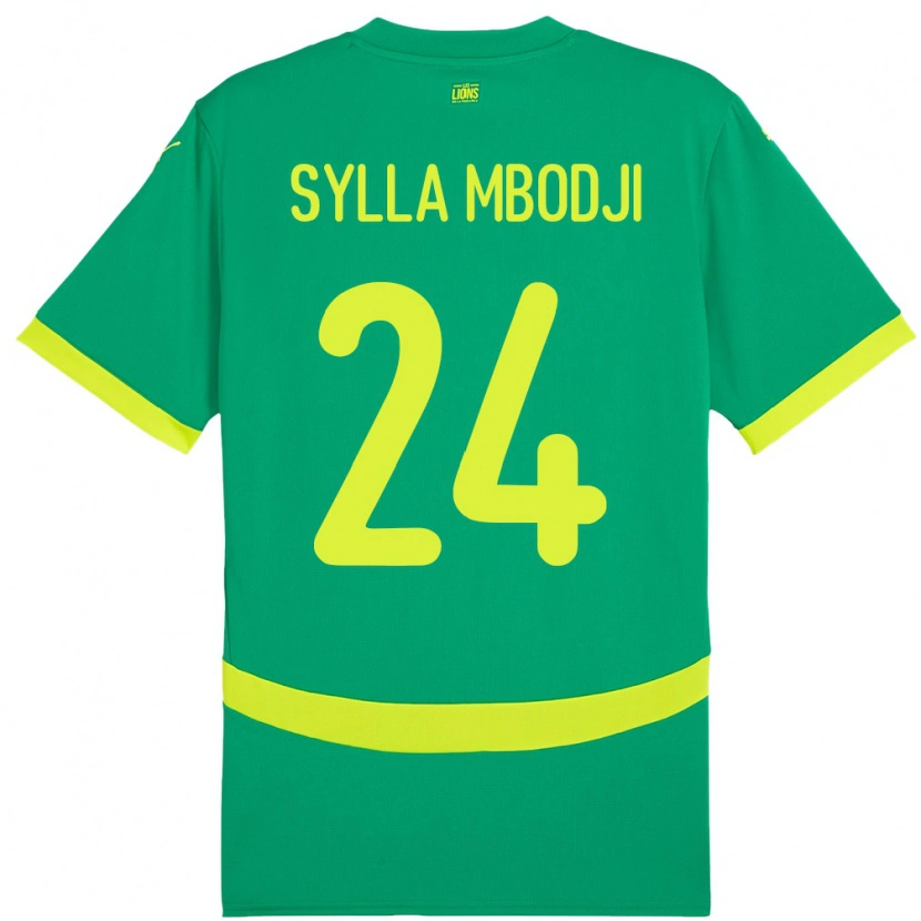Danxen Barn Senegal Coumba Sylla Mbodji #24 Grønn Bortetrøye Drakt Trøye 24-26 Skjorter T-Skjorte