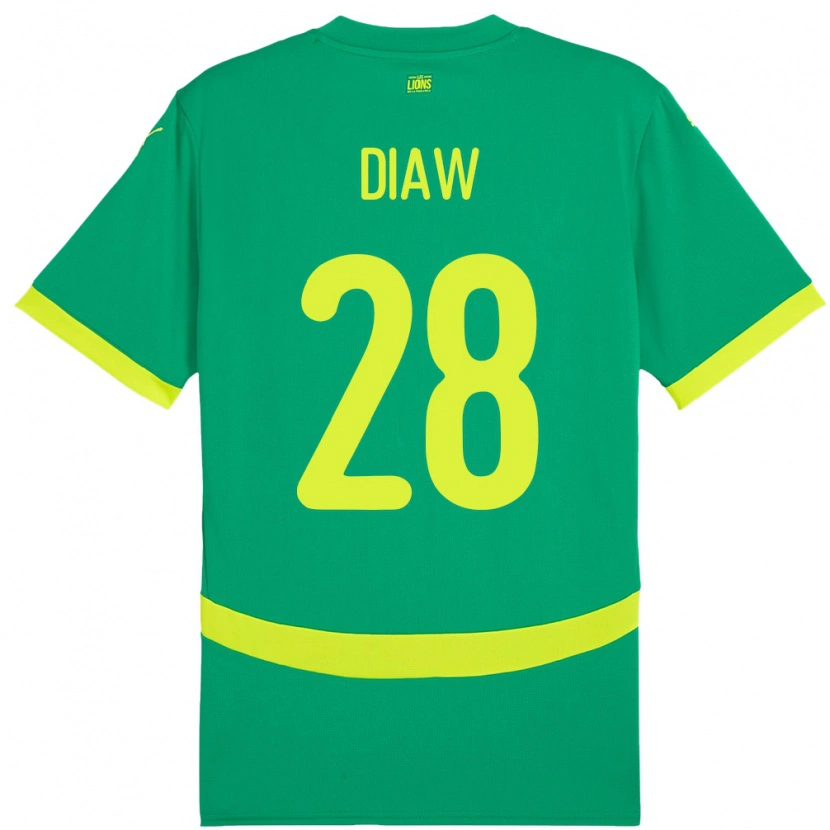Danxen Barn Senegal Mory Diaw #28 Grønn Bortetrøye Drakt Trøye 24-26 Skjorter T-Skjorte