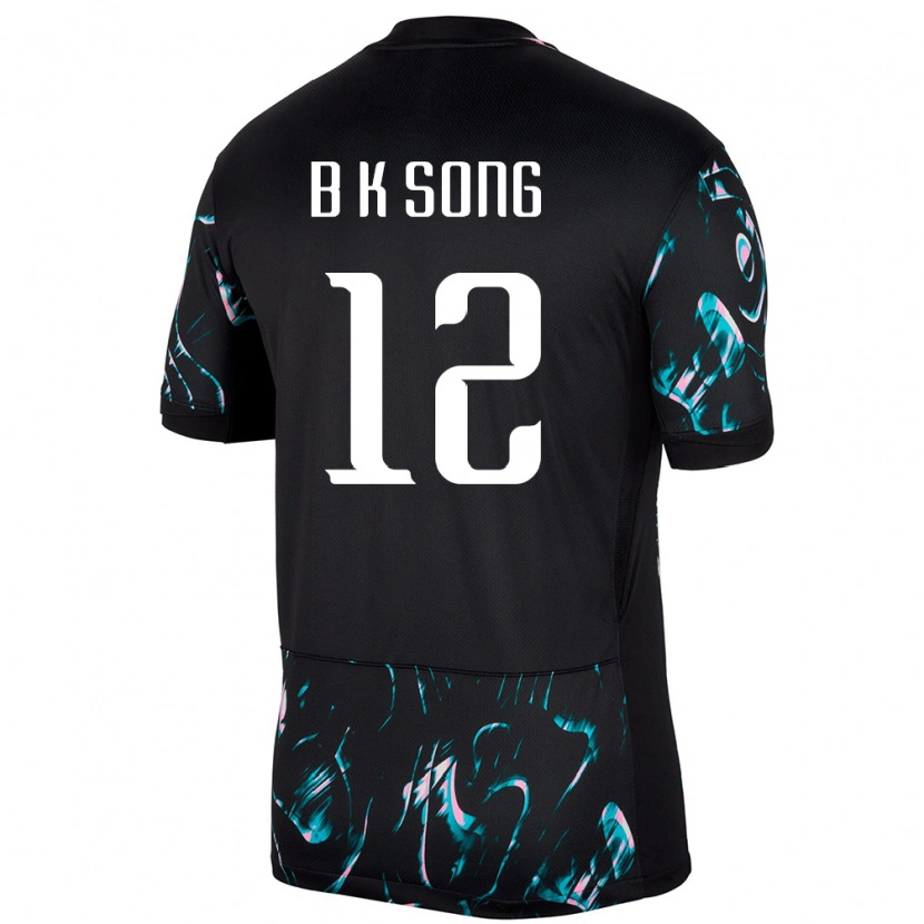 Danxen Barn Sør-Korea Bum-Keun Song #12 Svart Bortetrøye Drakt Trøye 24-26 Skjorter T-Skjorte