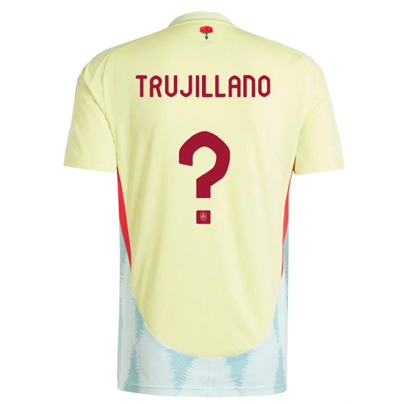 Danxen Barn Spania Guillermo Trujillano #0 Gul Bortetrøye Drakt Trøye 24-26 Skjorter T-Skjorte