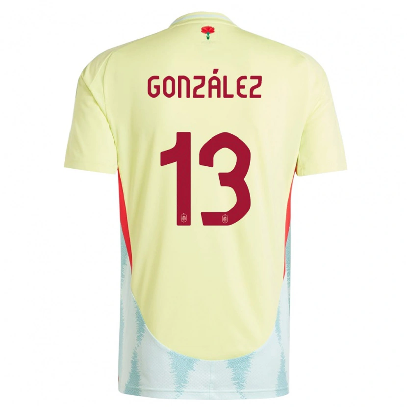Danxen Barn Spania Manu González #13 Gul Bortetrøye Drakt Trøye 24-26 Skjorter T-Skjorte