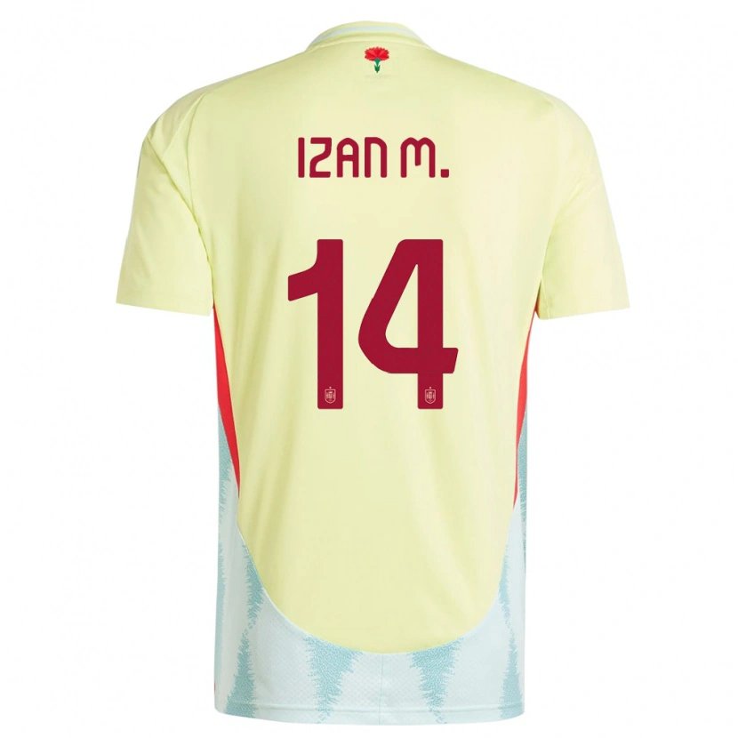 Danxen Barn Spania Izan Merino #14 Gul Bortetrøye Drakt Trøye 24-26 Skjorter T-Skjorte