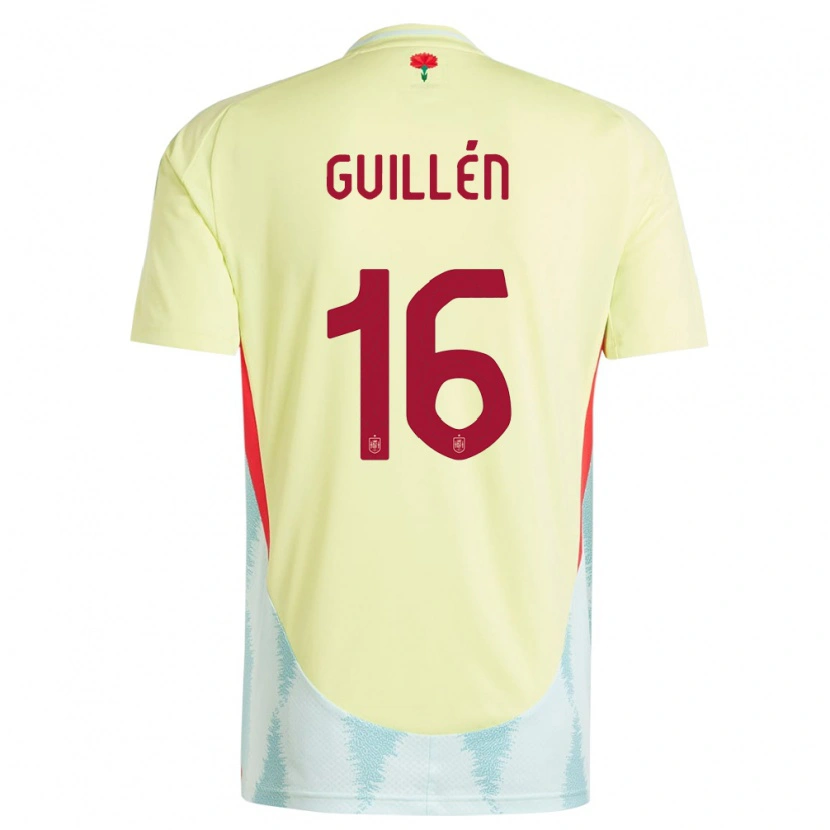 Danxen Barn Spania Nico Guillén #16 Gul Bortetrøye Drakt Trøye 24-26 Skjorter T-Skjorte