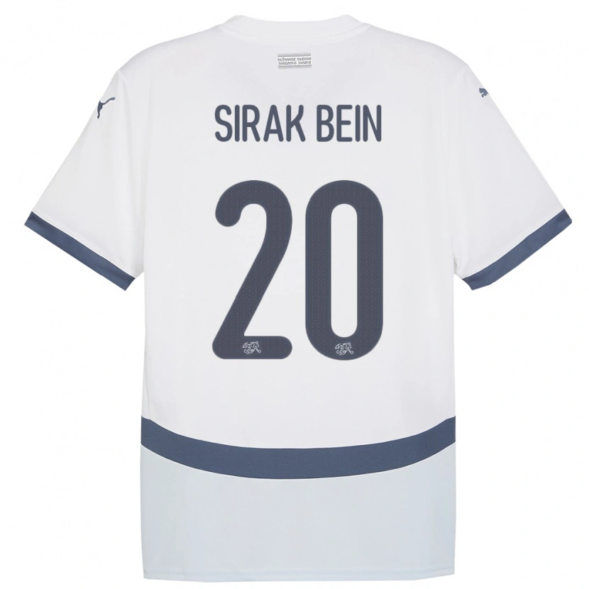 Danxen Barn Sveits Sirak Bein #20 Hvit Bortetrøye Drakt Trøye 24-26 Skjorter T-Skjorte