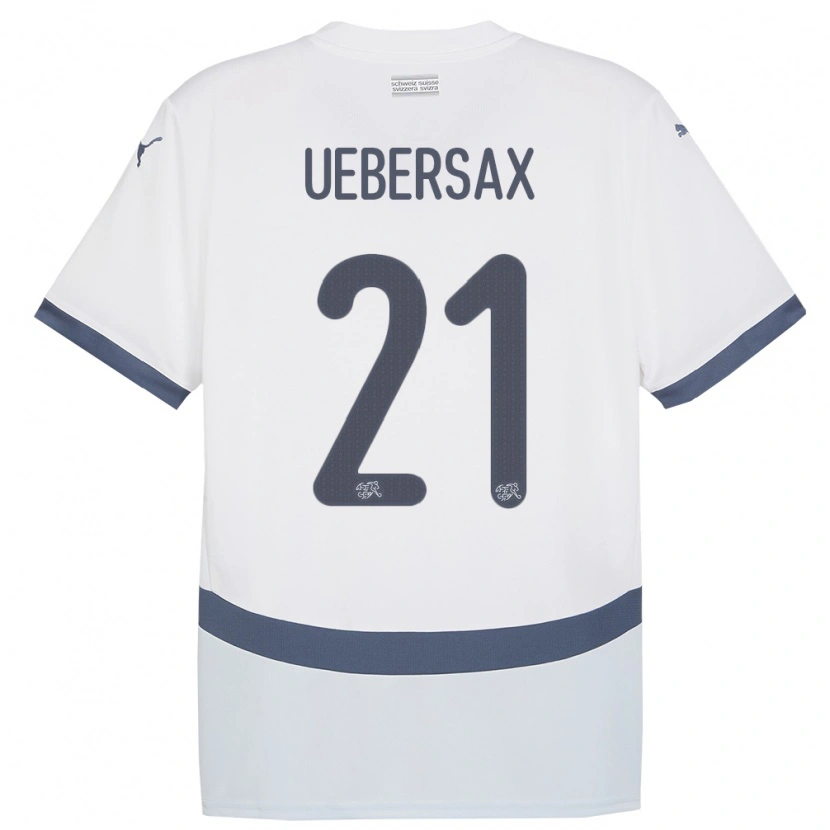 Danxen Barn Sveits Jan Uebersax #21 Hvit Bortetrøye Drakt Trøye 24-26 Skjorter T-Skjorte