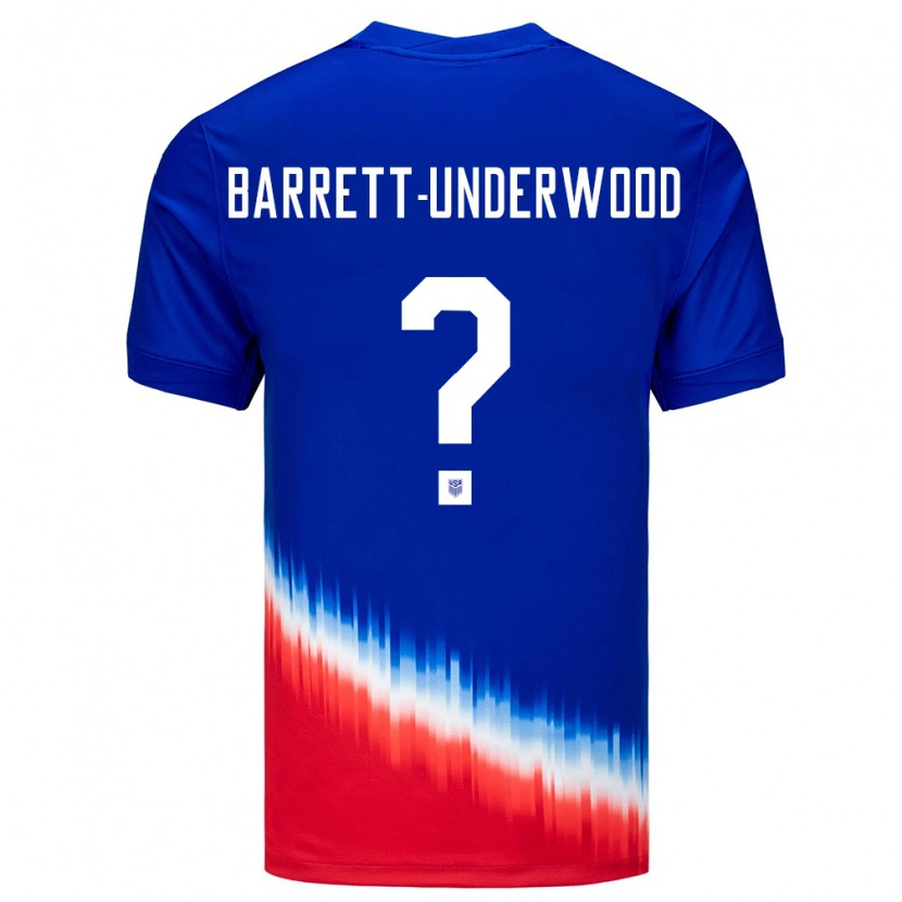 Danxen Barn Usa Keehan Barret-Underwood #0 Blå Bortetrøye Drakt Trøye 24-26 Skjorter T-Skjorte