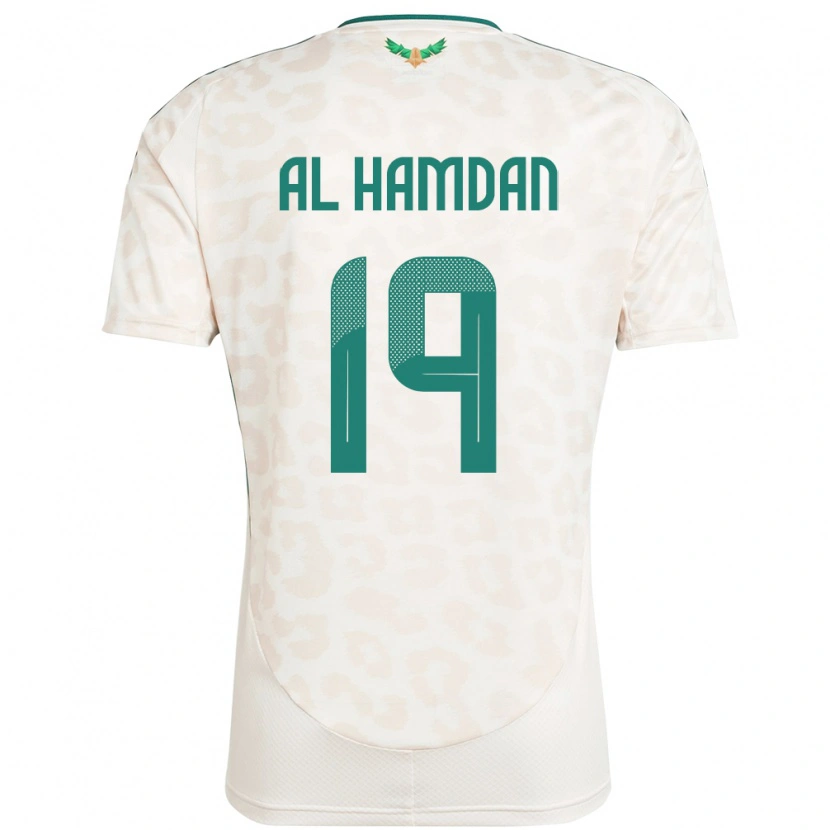 Danxen Barn Saudi-Arabia Abdullah Al-Hamdan #19 Hvit Bortetrøye Drakt Trøye 24-26 Skjorter T-Skjorte