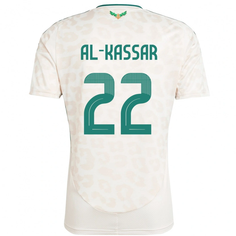 Danxen Barn Saudi-Arabia Ahmed Al-Kassar #22 Hvit Bortetrøye Drakt Trøye 24-26 Skjorter T-Skjorte