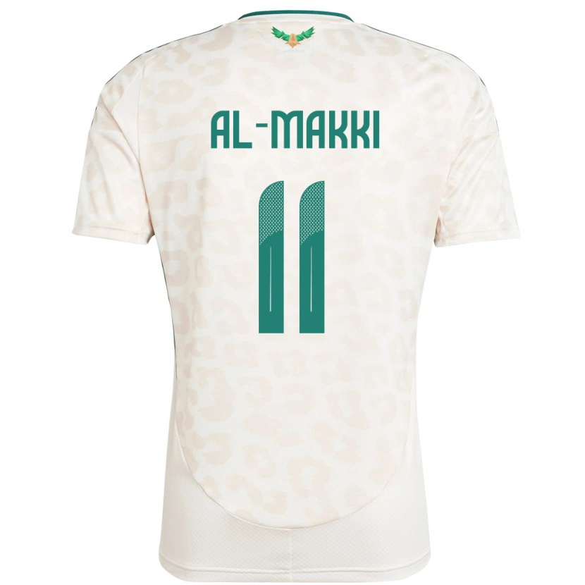 Danxen Barn Saudi-Arabia Ali Al-Makki #11 Hvit Bortetrøye Drakt Trøye 24-26 Skjorter T-Skjorte