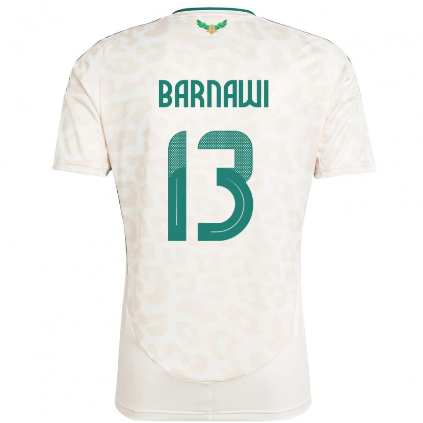 Danxen Barn Saudi-Arabia Abdulsalam Barnawi #13 Hvit Bortetrøye Drakt Trøye 24-26 Skjorter T-Skjorte