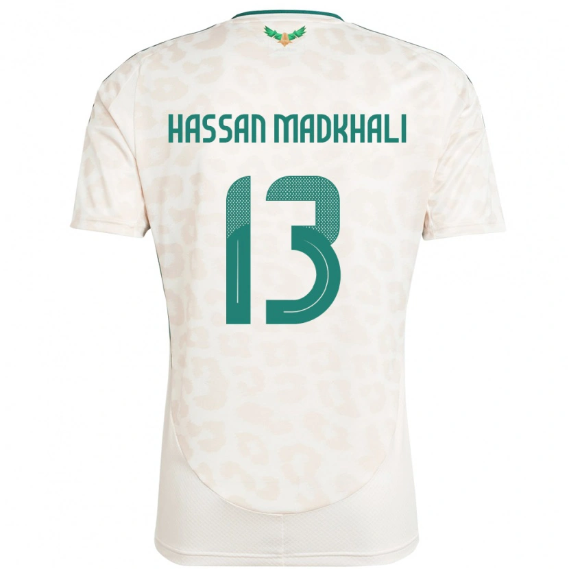 Danxen Barn Saudi-Arabia Mohammed Hassan Madkhali #13 Hvit Bortetrøye Drakt Trøye 24-26 Skjorter T-Skjorte