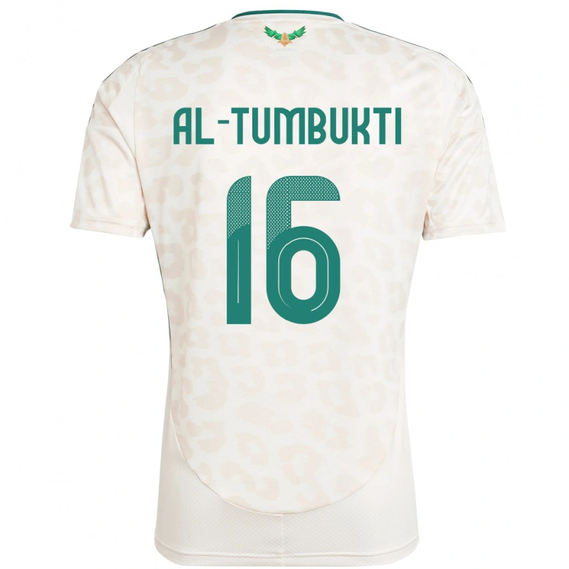 Danxen Barn Saudi-Arabia Saud Al-Tumbukti #16 Hvit Bortetrøye Drakt Trøye 24-26 Skjorter T-Skjorte