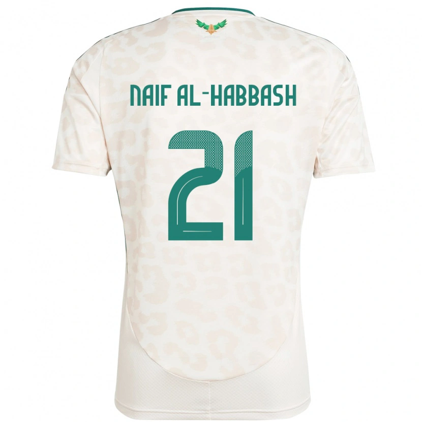 Danxen Barn Saudi-Arabia Azzam Naif Al-Habbash #21 Hvit Bortetrøye Drakt Trøye 24-26 Skjorter T-Skjorte