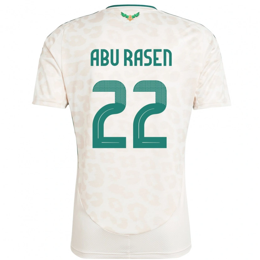 Danxen Barn Saudi-Arabia Ahmad Abu Rasen #22 Hvit Bortetrøye Drakt Trøye 24-26 Skjorter T-Skjorte