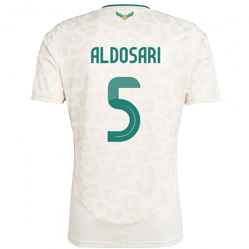 Danxen Barn Saudi-Arabia Mohammed Aldosari #5 Hvit Bortetrøye Drakt Trøye 24-26 Skjorter T-Skjorte