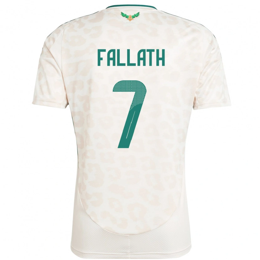 Danxen Barn Saudi-Arabia Fahad Fallath #7 Hvit Bortetrøye Drakt Trøye 24-26 Skjorter T-Skjorte