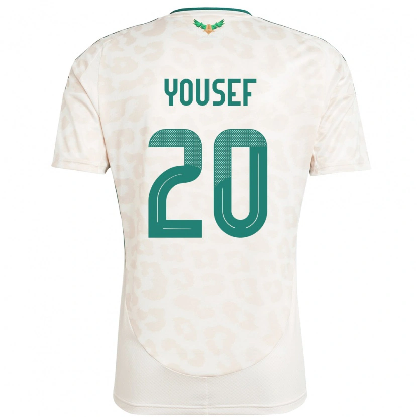 Danxen Barn Saudi-Arabia Fares Yousef #20 Hvit Bortetrøye Drakt Trøye 24-26 Skjorter T-Skjorte