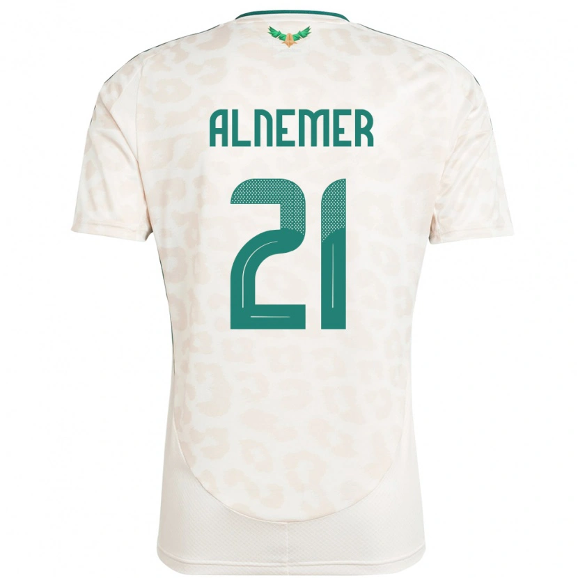 Danxen Barn Saudi-Arabia Meshari Alnemer #21 Hvit Bortetrøye Drakt Trøye 24-26 Skjorter T-Skjorte