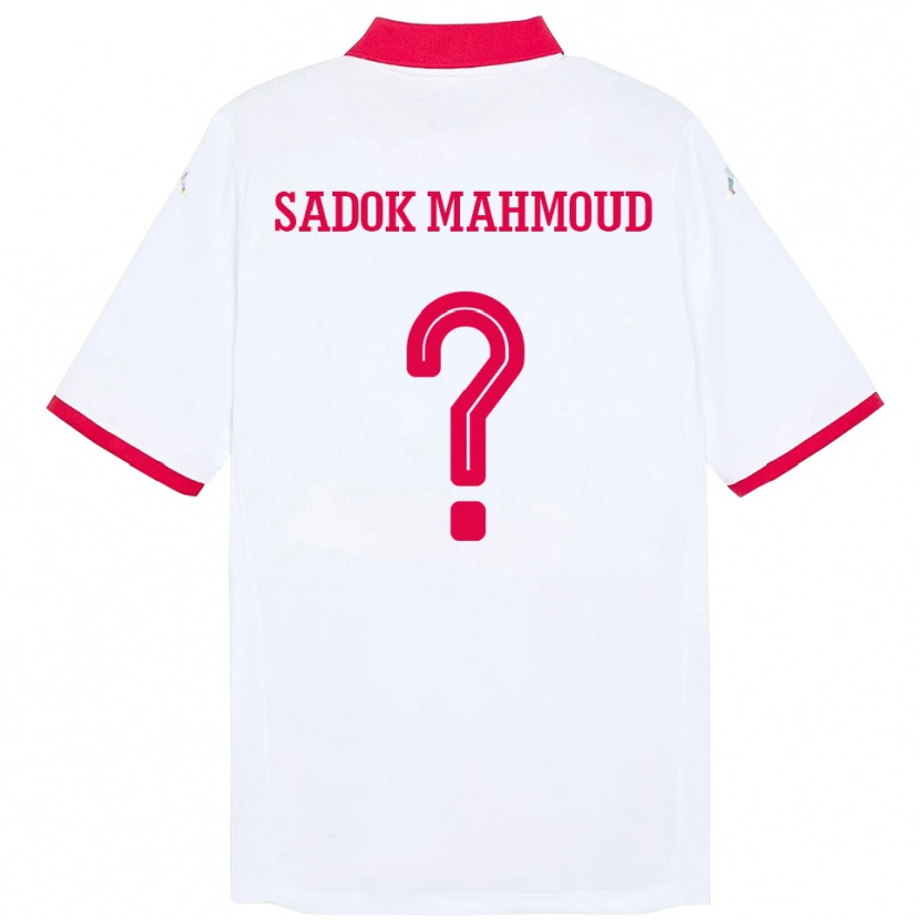 Danxen Barn Tunisia Mohamed Sadok Mahmoud #0 Hvit Bortetrøye Drakt Trøye 24-26 Skjorter T-Skjorte