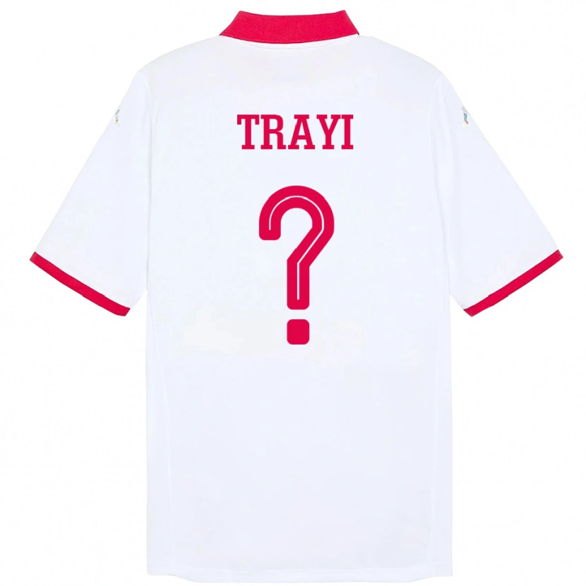 Danxen Barn Tunisia Louay Trayi #0 Hvit Bortetrøye Drakt Trøye 24-26 Skjorter T-Skjorte