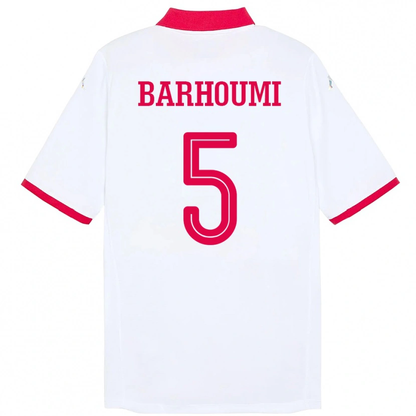 Danxen Barn Tunisia Jasmina Barhoumi #5 Hvit Bortetrøye Drakt Trøye 24-26 Skjorter T-Skjorte