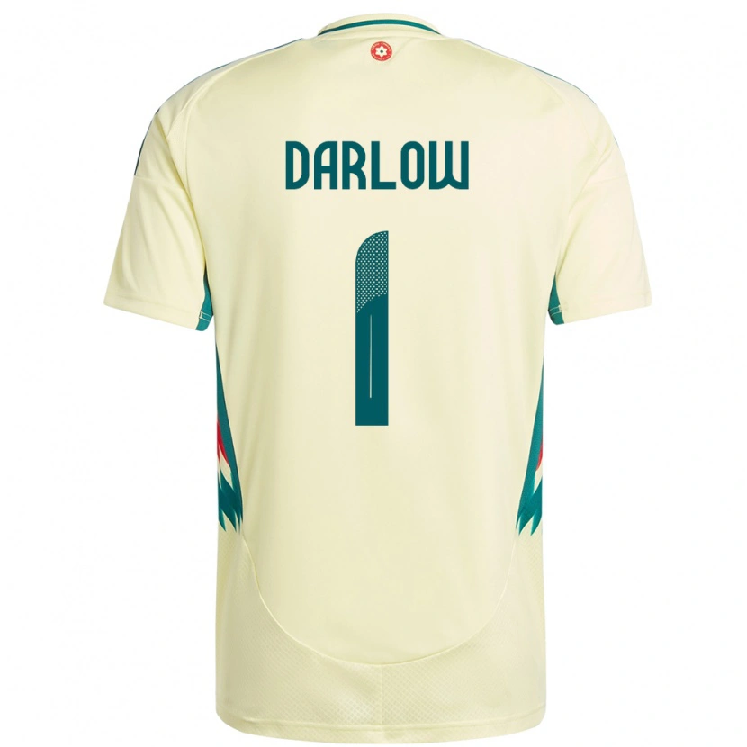 Danxen Barn Wales Karl Darlow #1 Beige Gul Bortetrøye Drakt Trøye 24-26 Skjorter T-Skjorte