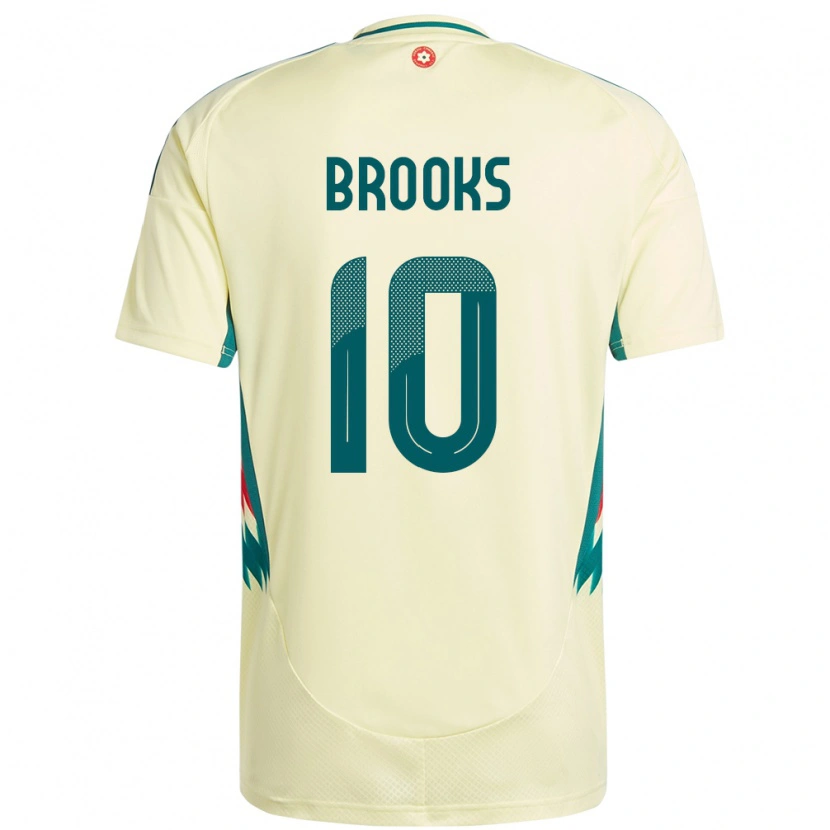 Danxen Barn Wales David Brooks #10 Beige Gul Bortetrøye Drakt Trøye 24-26 Skjorter T-Skjorte