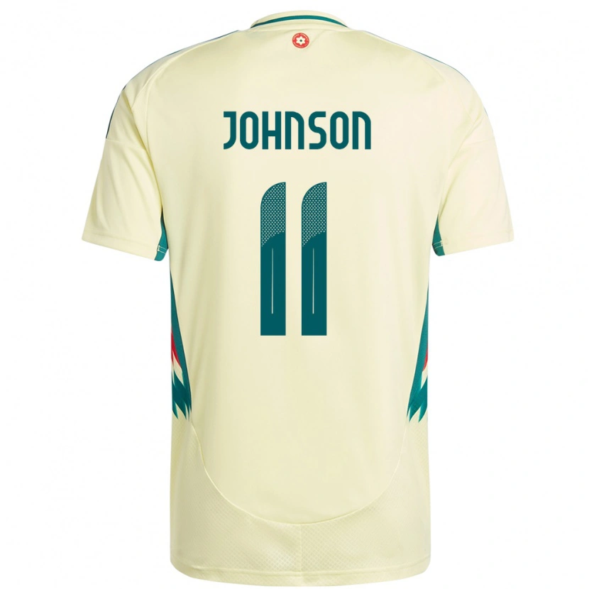 Danxen Barn Wales Brennan Johnson #11 Beige Gul Bortetrøye Drakt Trøye 24-26 Skjorter T-Skjorte