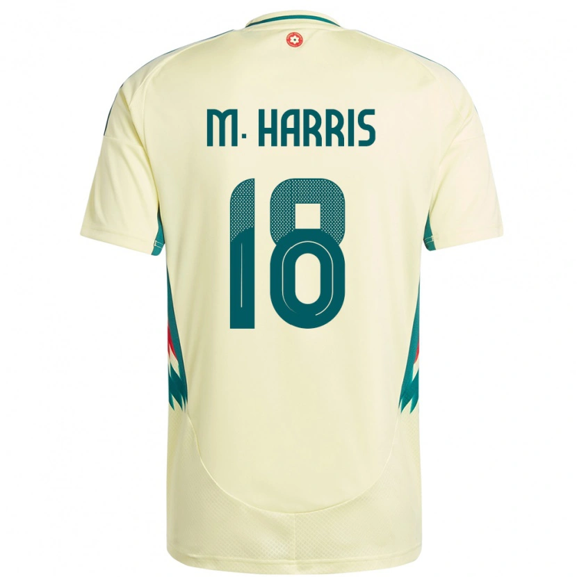 Danxen Barn Wales Mark Harris #18 Beige Gul Bortetrøye Drakt Trøye 24-26 Skjorter T-Skjorte