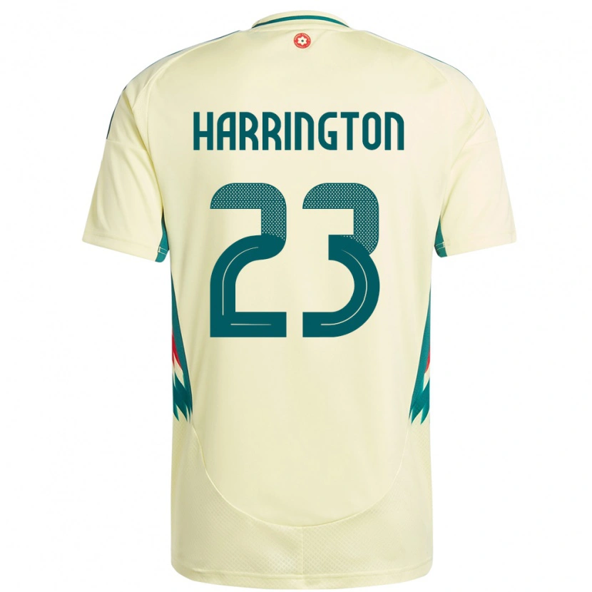 Danxen Barn Wales David Harrington #23 Beige Gul Bortetrøye Drakt Trøye 24-26 Skjorter T-Skjorte