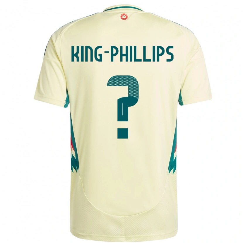 Danxen Barn Wales Zac King-Phillips #0 Beige Gul Bortetrøye Drakt Trøye 24-26 Skjorter T-Skjorte