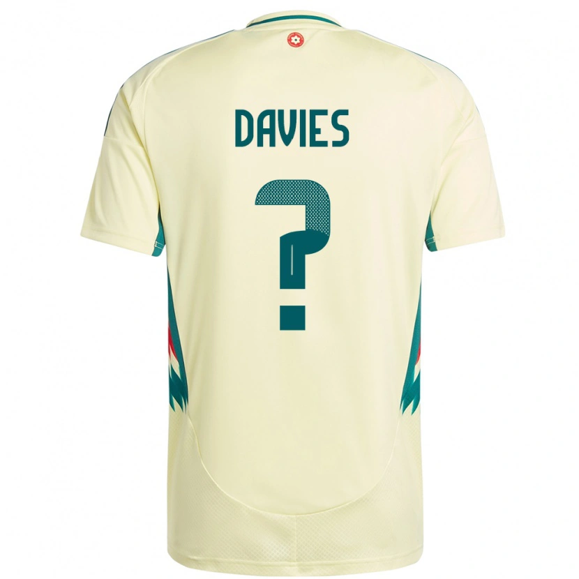 Danxen Barn Wales Isaac Davies #0 Beige Gul Bortetrøye Drakt Trøye 24-26 Skjorter T-Skjorte