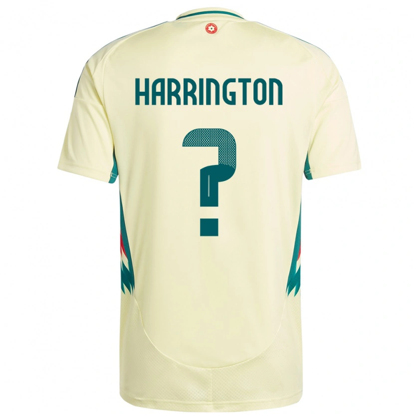 Danxen Barn Wales Theo Harrington #0 Beige Gul Bortetrøye Drakt Trøye 24-26 Skjorter T-Skjorte