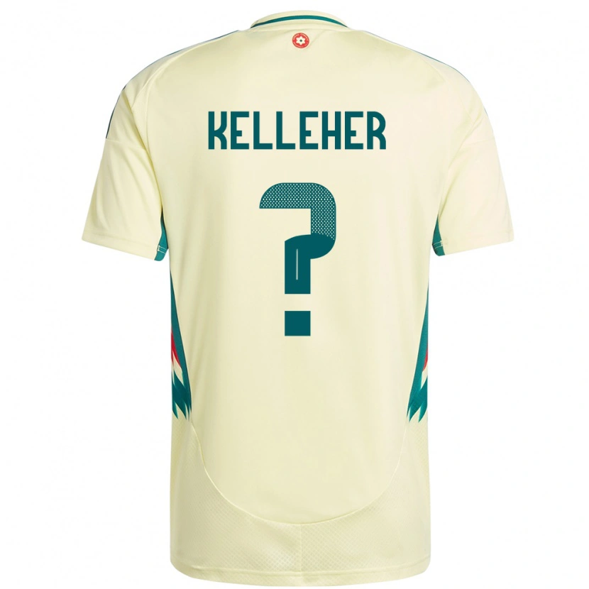 Danxen Barn Wales Leo Kelleher #0 Beige Gul Bortetrøye Drakt Trøye 24-26 Skjorter T-Skjorte