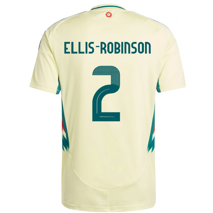 Danxen Barn Wales Eddie Ellis-Robinson #2 Beige Gul Bortetrøye Drakt Trøye 24-26 Skjorter T-Skjorte