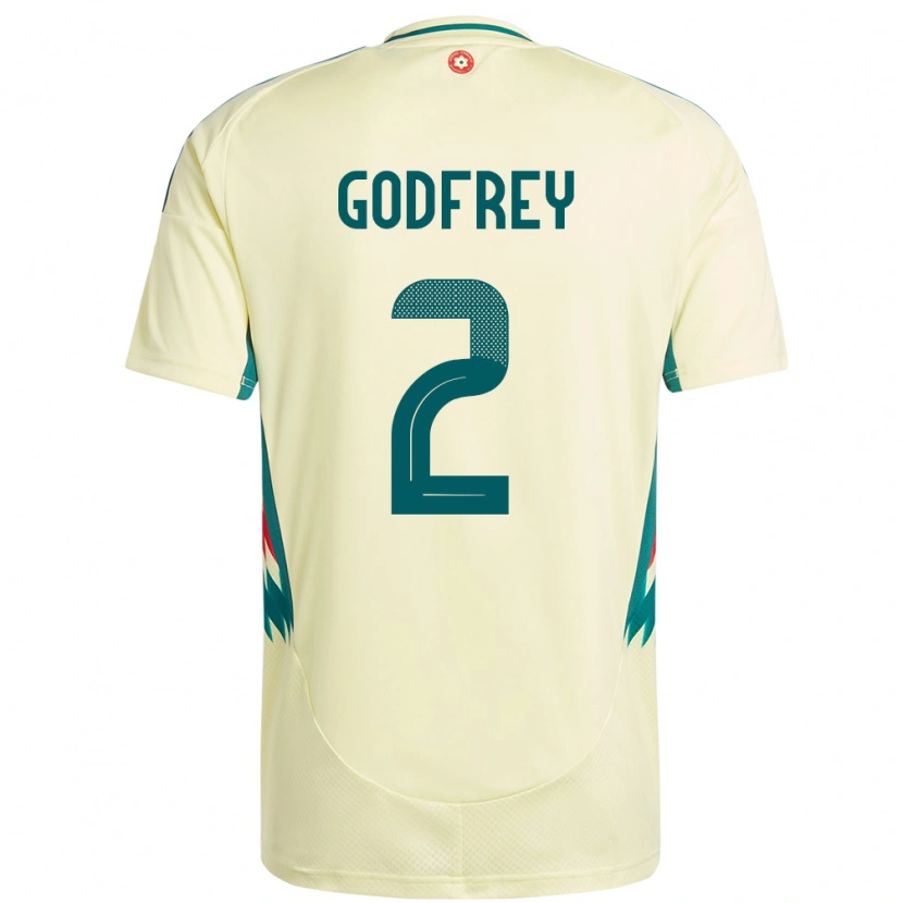 Danxen Barn Wales Alex Godfrey #2 Beige Gul Bortetrøye Drakt Trøye 24-26 Skjorter T-Skjorte