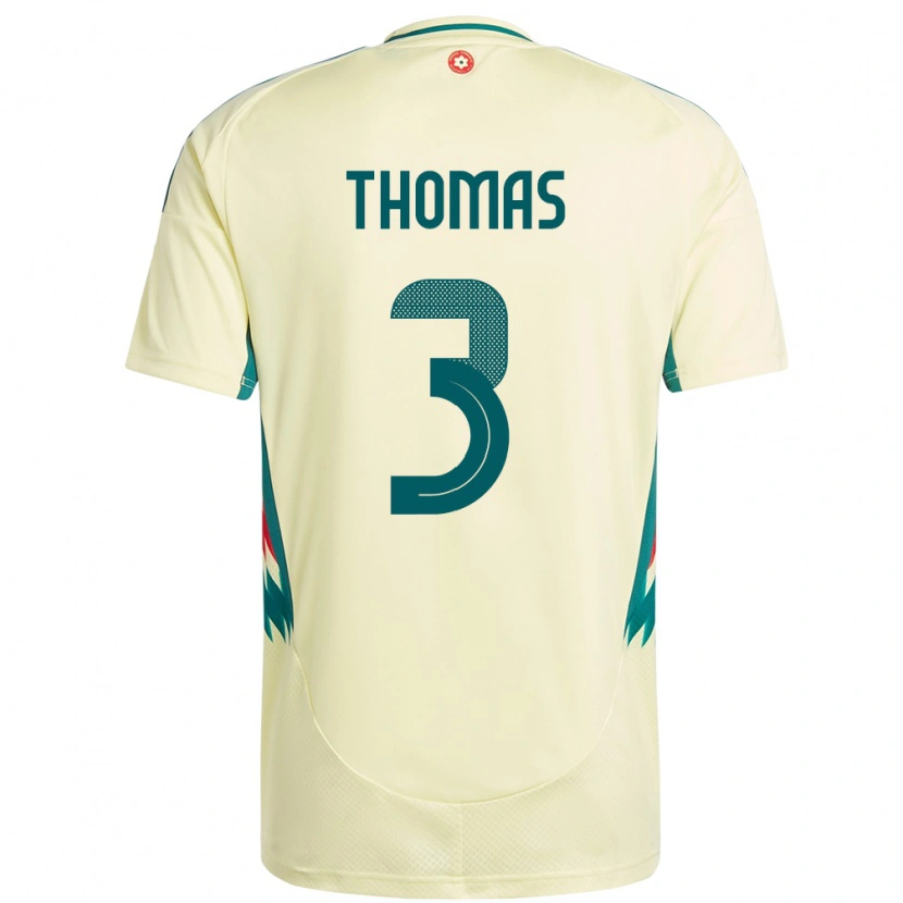 Danxen Barn Wales Elis Thomas #3 Beige Gul Bortetrøye Drakt Trøye 24-26 Skjorter T-Skjorte