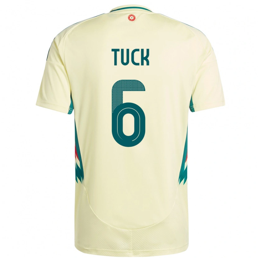 Danxen Barn Wales Alfie Tuck #6 Beige Gul Bortetrøye Drakt Trøye 24-26 Skjorter T-Skjorte