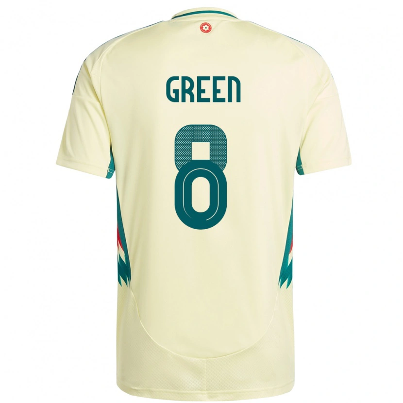 Danxen Barn Wales Clayton Green #8 Beige Gul Bortetrøye Drakt Trøye 24-26 Skjorter T-Skjorte