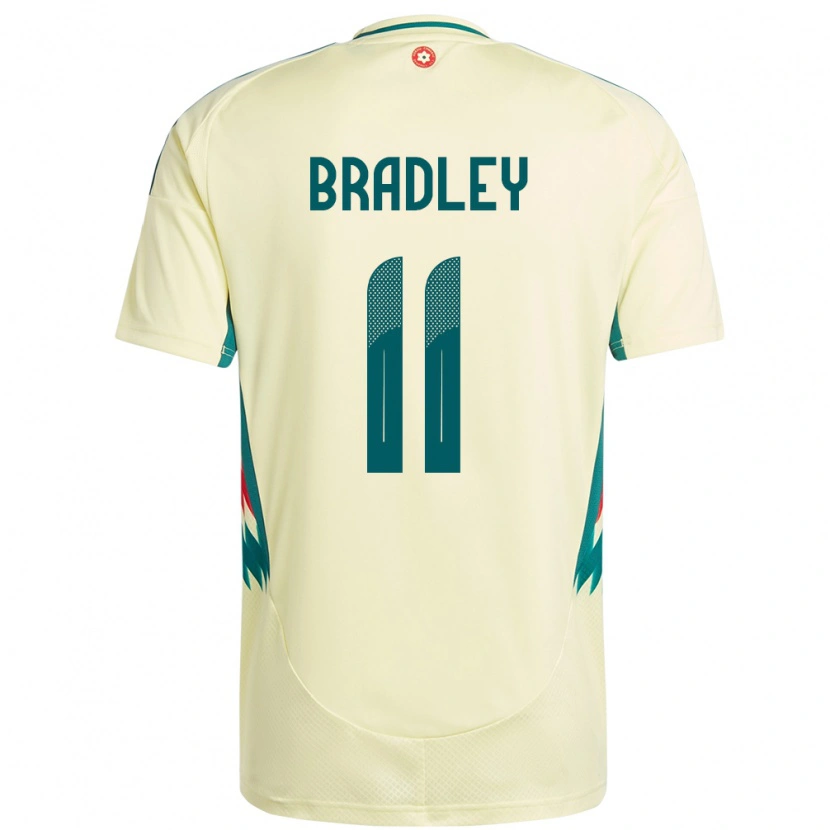 Danxen Barn Wales Sion Bradley #11 Beige Gul Bortetrøye Drakt Trøye 24-26 Skjorter T-Skjorte